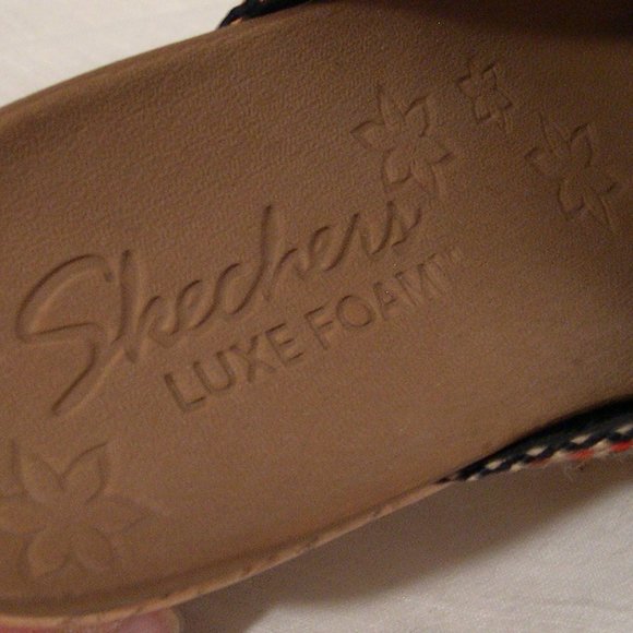 Skechers | Shoes | Skechers Luxe Foam 8 Cali Beverlee Cork Wedge | Poshmark